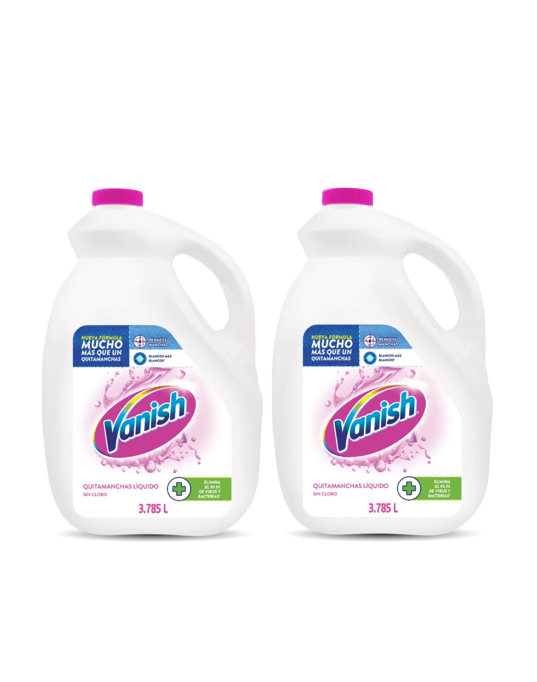 Vanish Quitamanchas líquido ropa blanca multiuso 2 x 3785 cc - Puntolimpieza